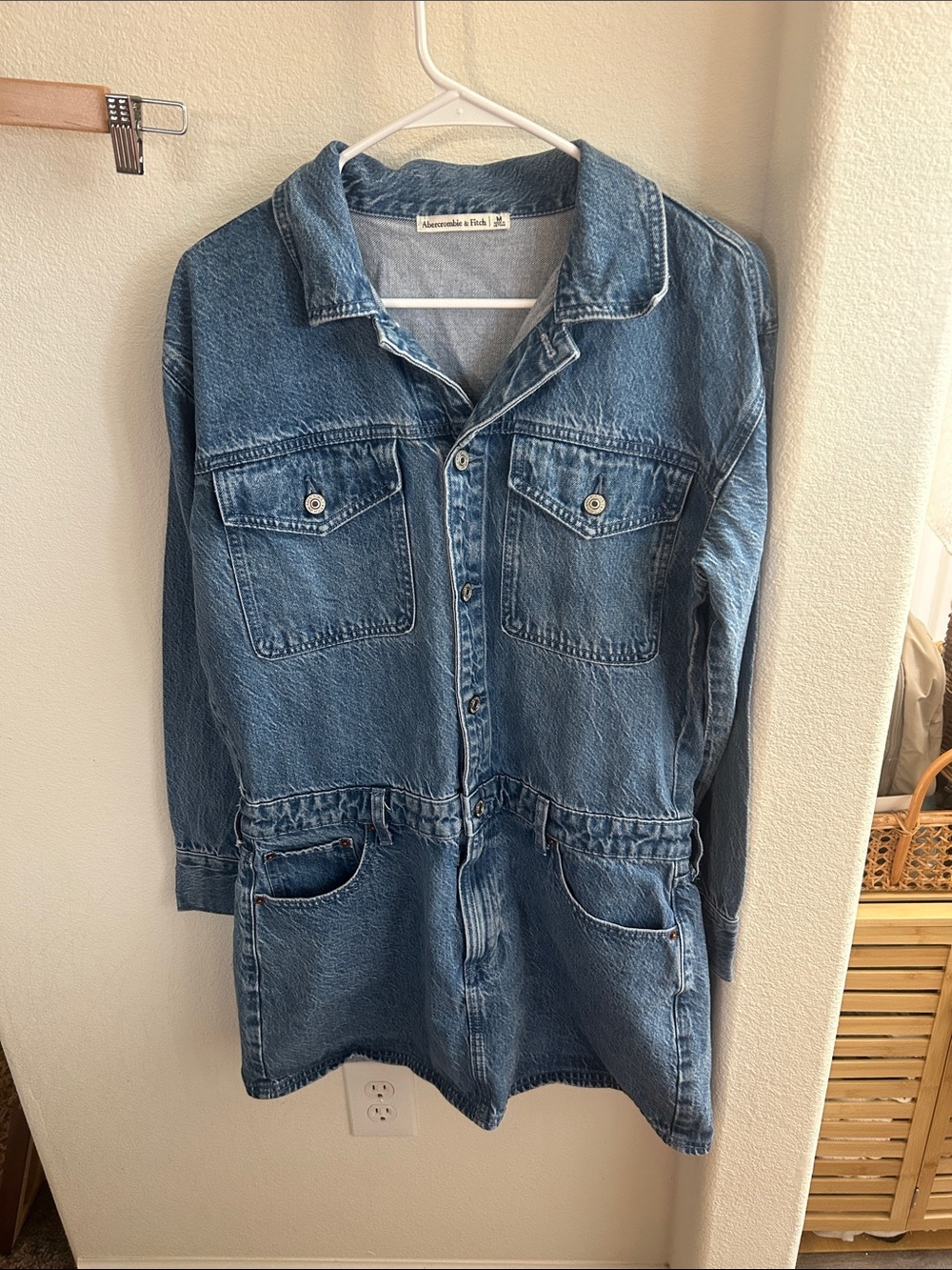 Abercrombie & Fitch Blue Denim Jacket Dress